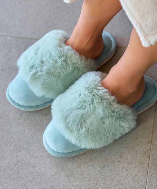 Cosy Luxe Slipper, Colour: Mist green