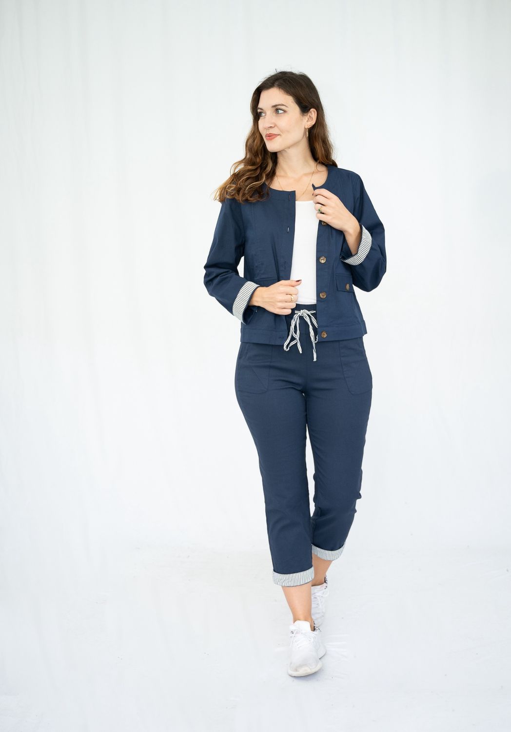 36512 Striped detail pants