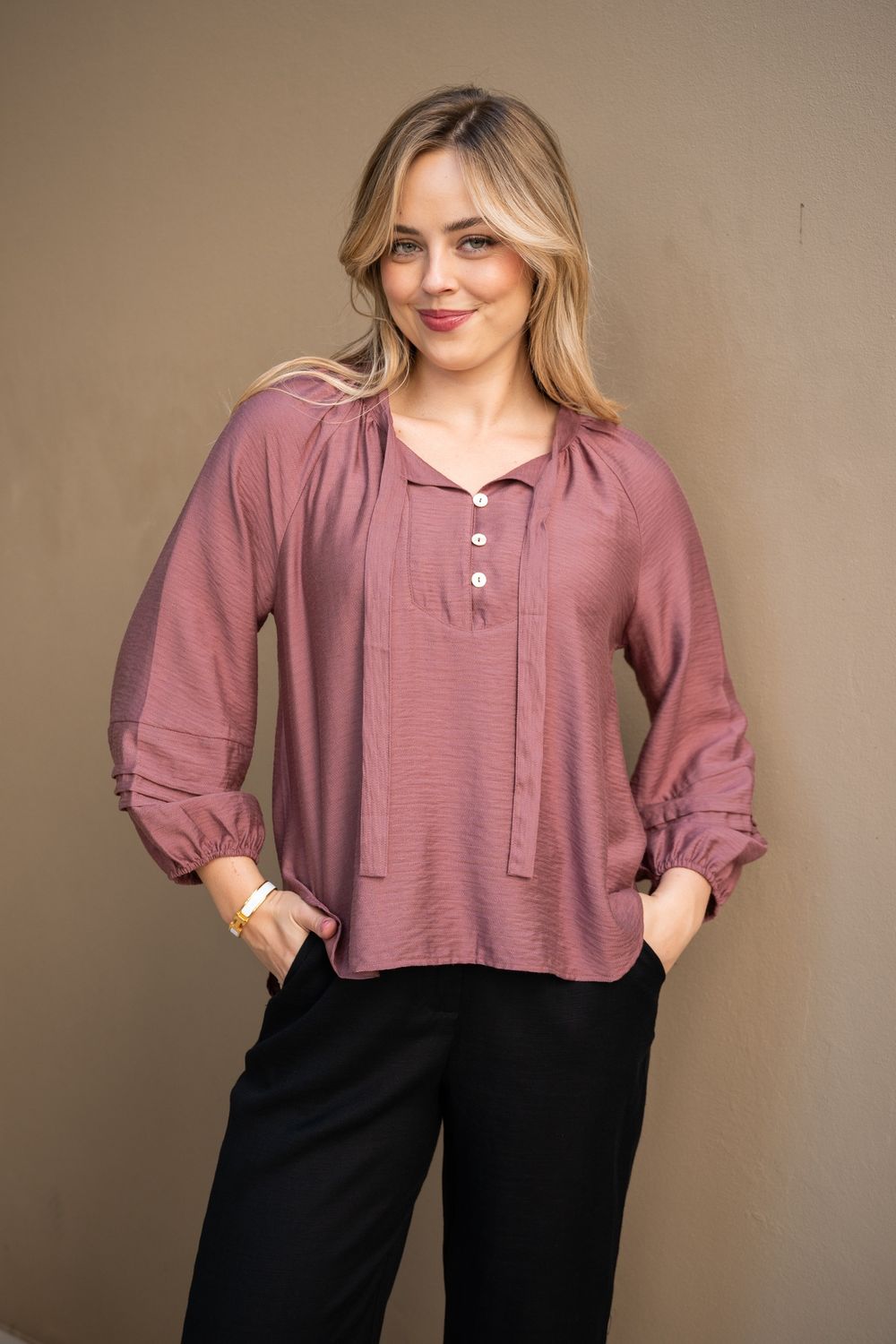 T1995 Pintuck blouse