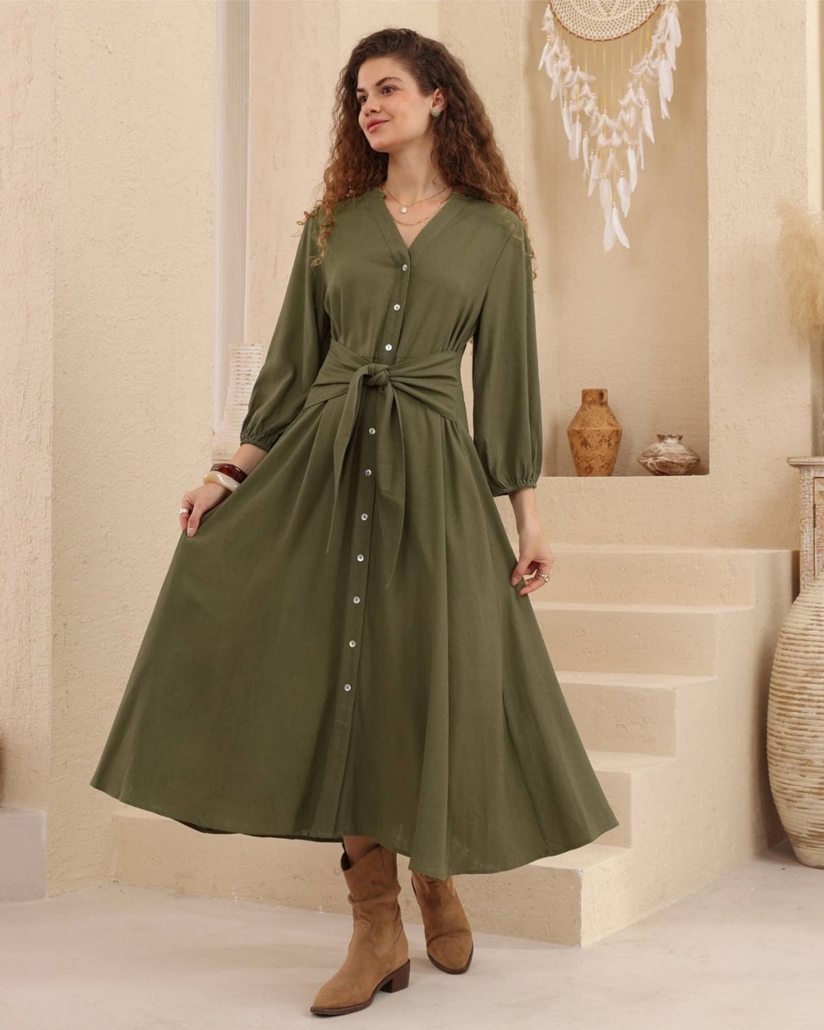 Emma Tie front Dress