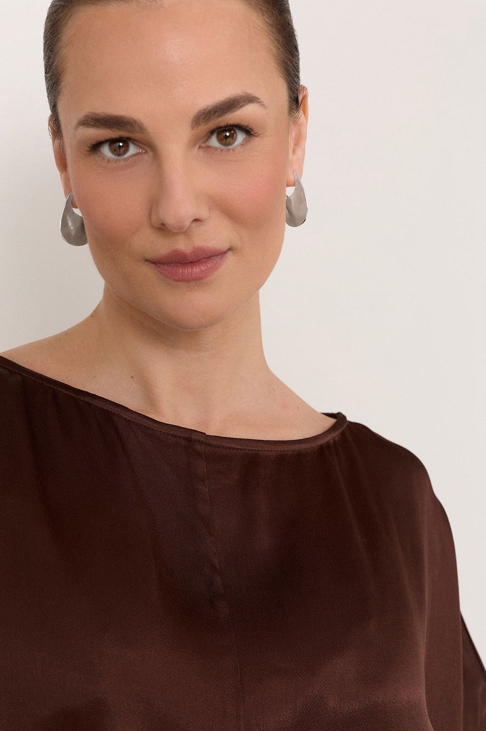 Curved Front Hoop Style Earrings