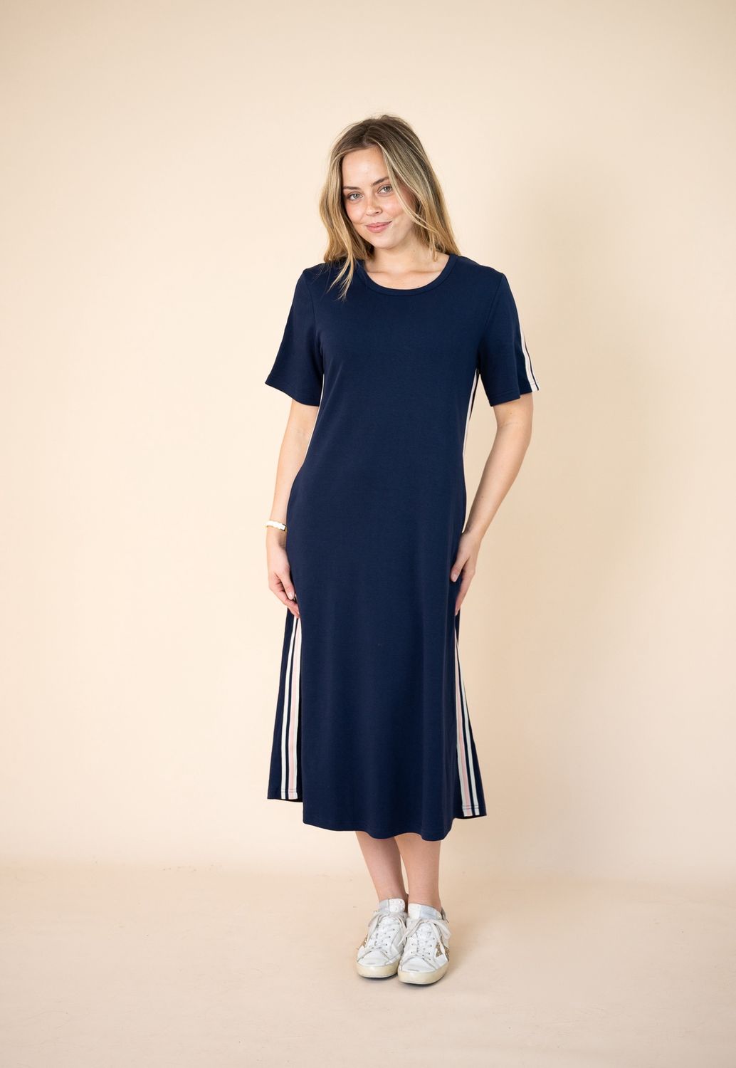 D9305 Side Tape Midi Dress