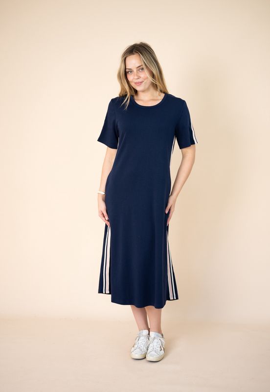 D9305 Side Tape Midi Dress