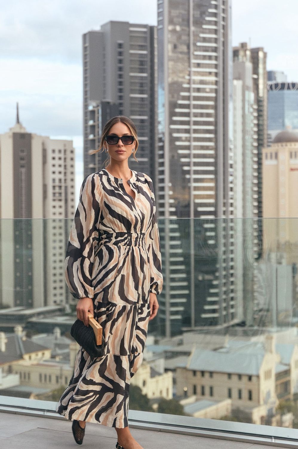 Violette Zebra print Dress