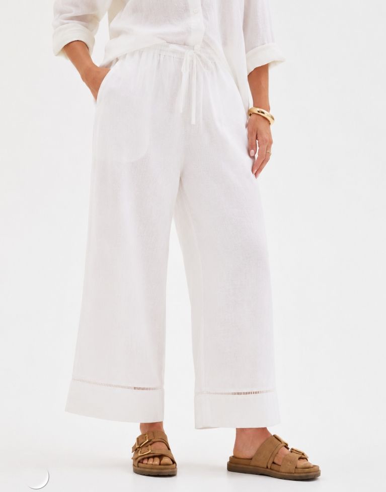 Ladder Trim Wide leg Pant