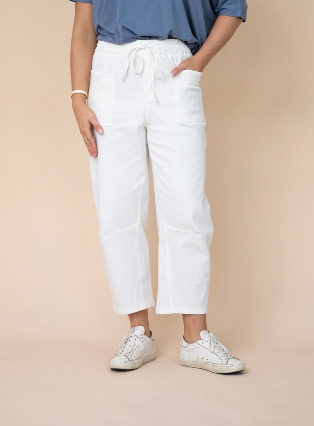 P6358 Cotton Barrel Pants