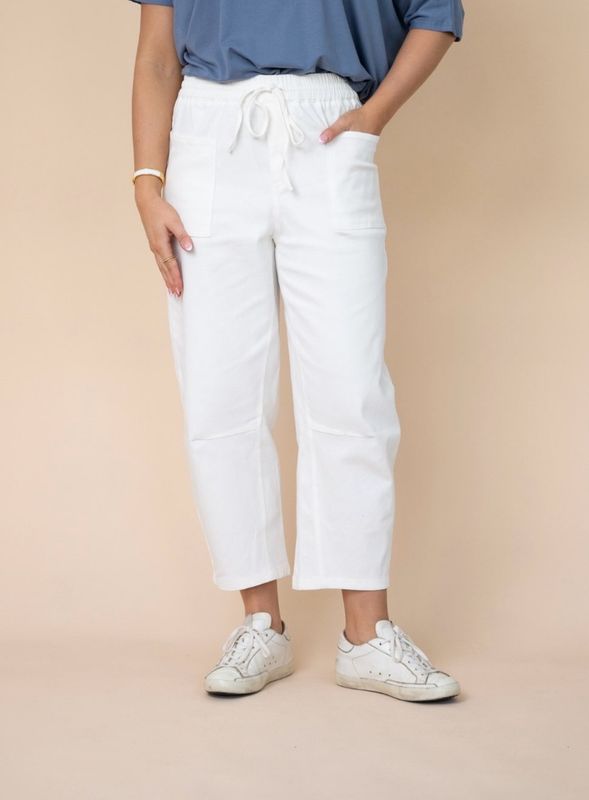 P6358 Cotton Barrel Pants