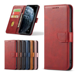Carcasa billetera con sujetador de cuero para iPhone 11 Pro Max