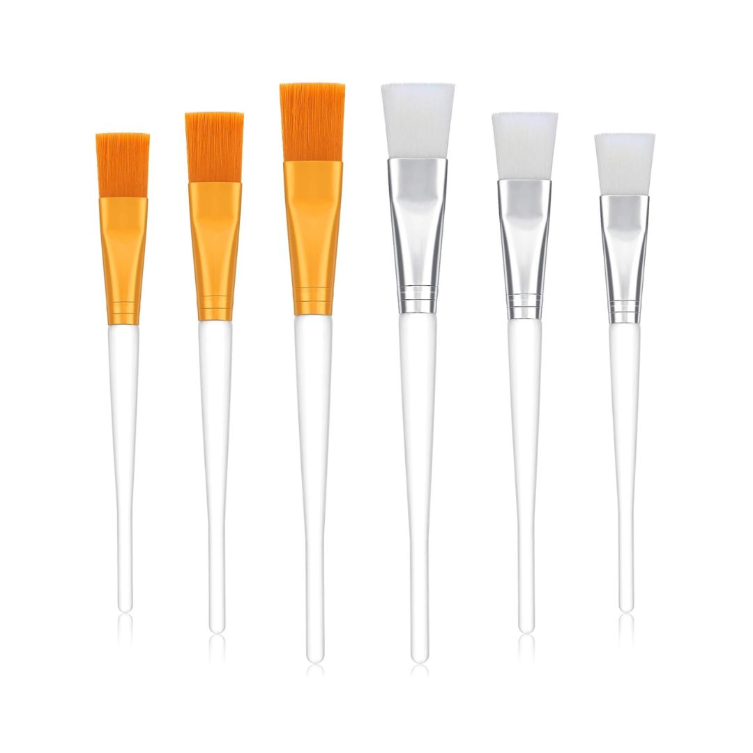 Facial Mask Brushes Soft Face Mask Brush Applicator Makeup Brushes Facial Application Brush Cosmetic Tools with Clear Plastic Handle for Skin Care Mask Applicator Tools