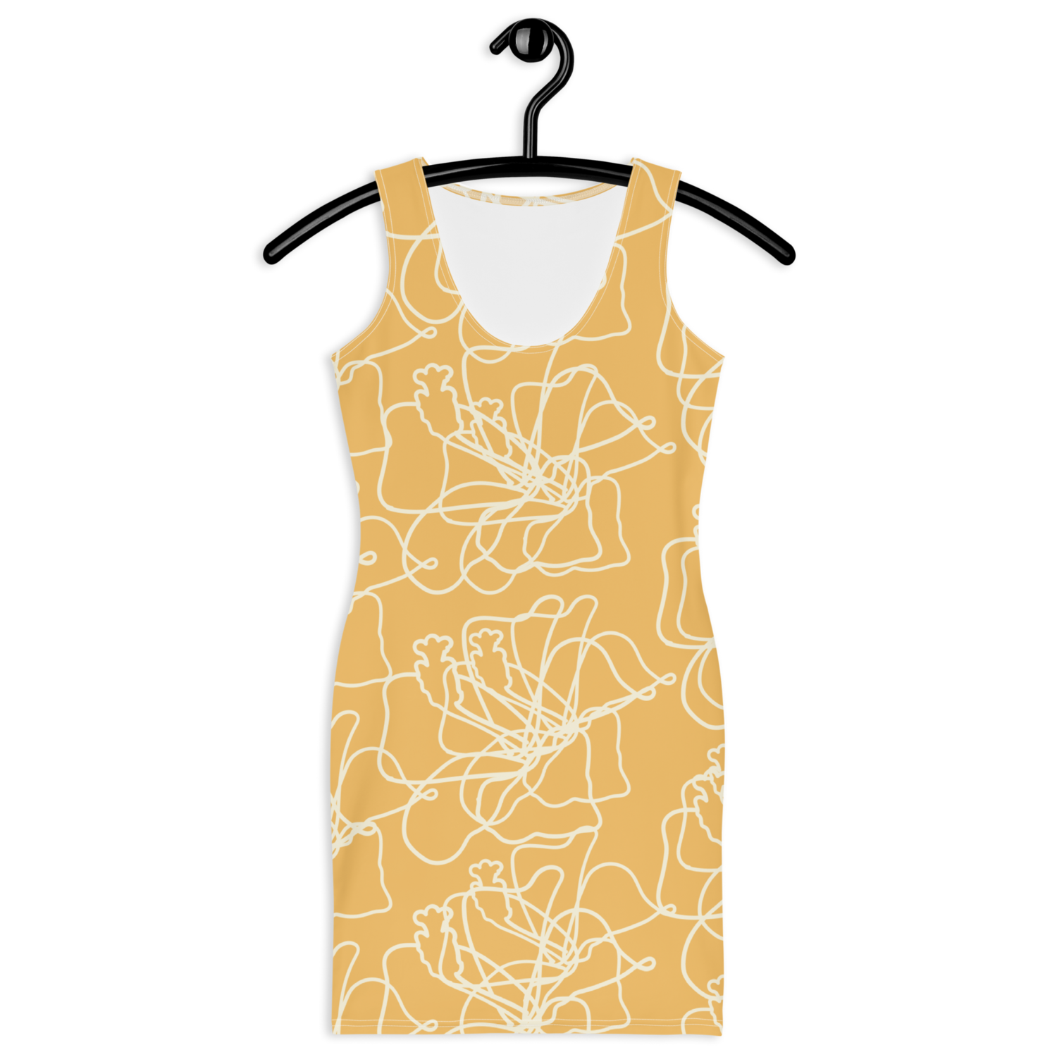 Sublimation Cut &amp; Sew Dress | Slick One Piece Yellow floral printed