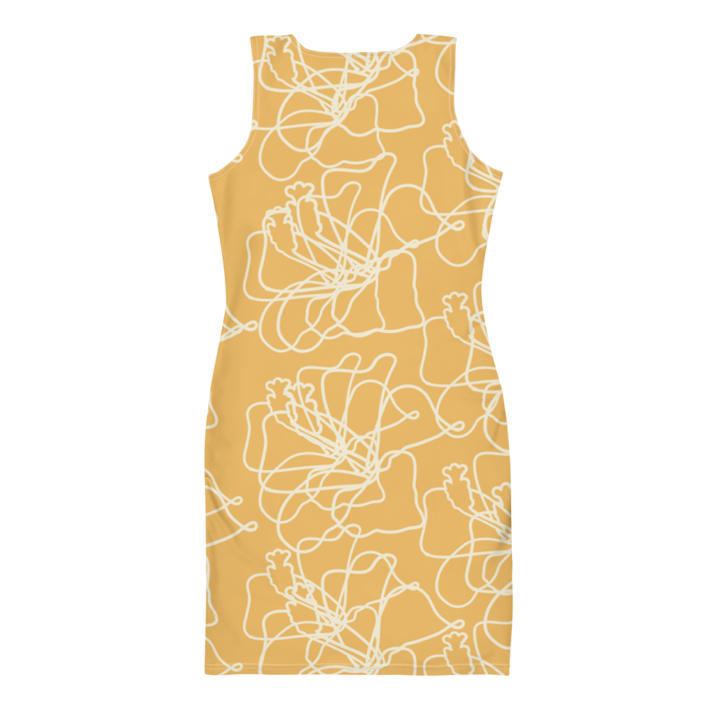 Sublimation Cut &amp; Sew Dress | Slick One Piece Yellow floral printed