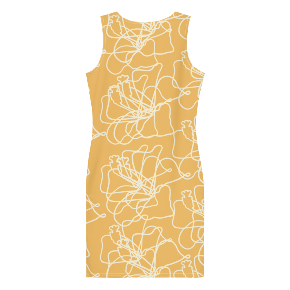 Sublimation Cut &amp; Sew Dress | Slick One Piece Yellow floral printed