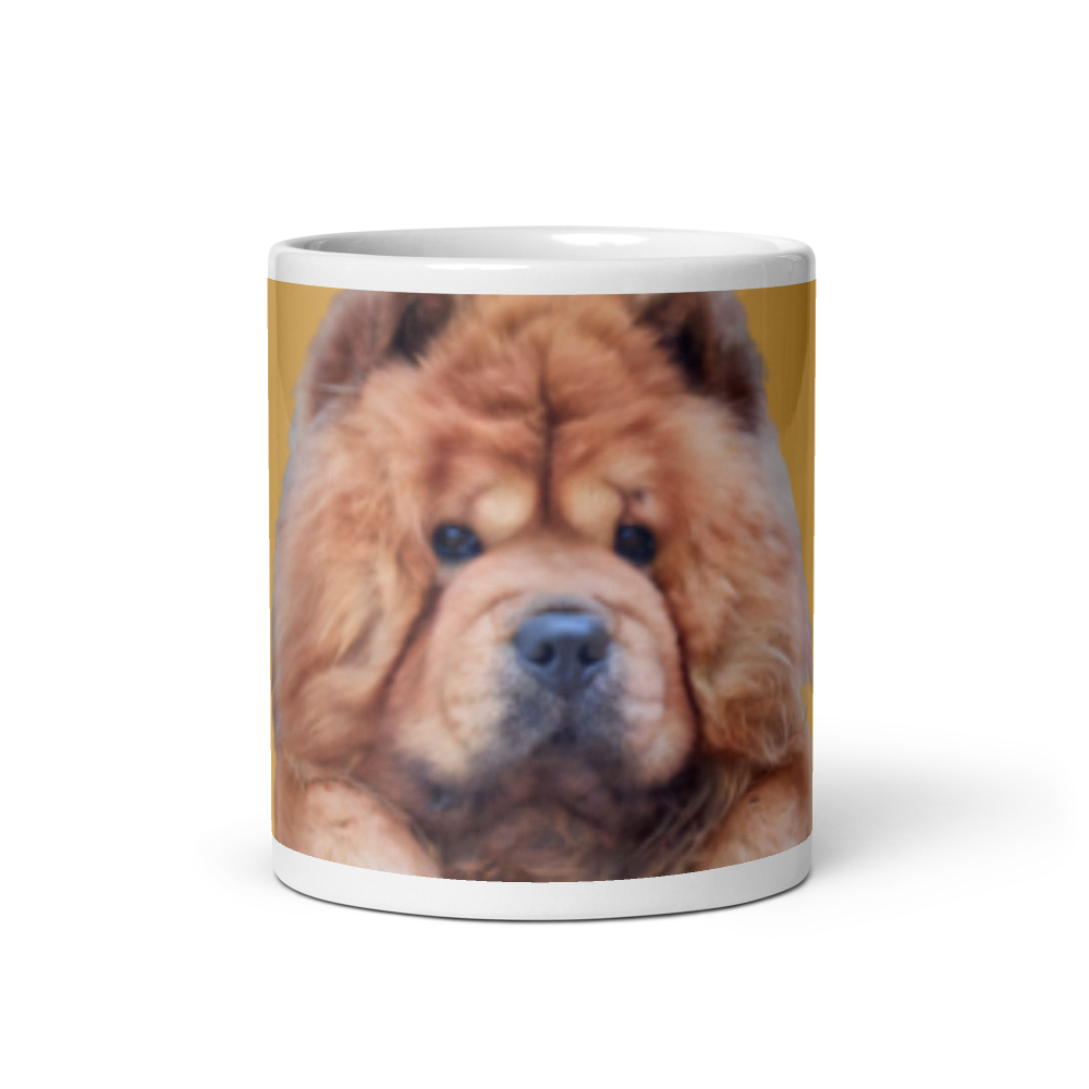 White glossy mug