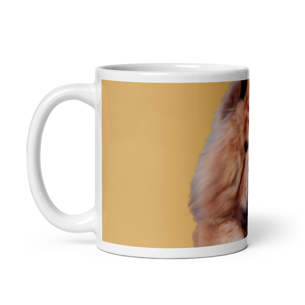 White glossy mug