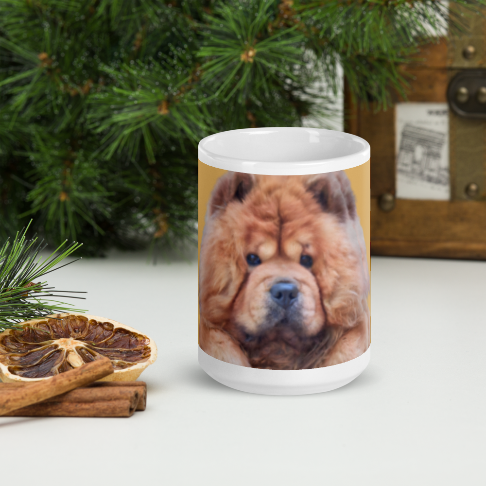 White glossy mug