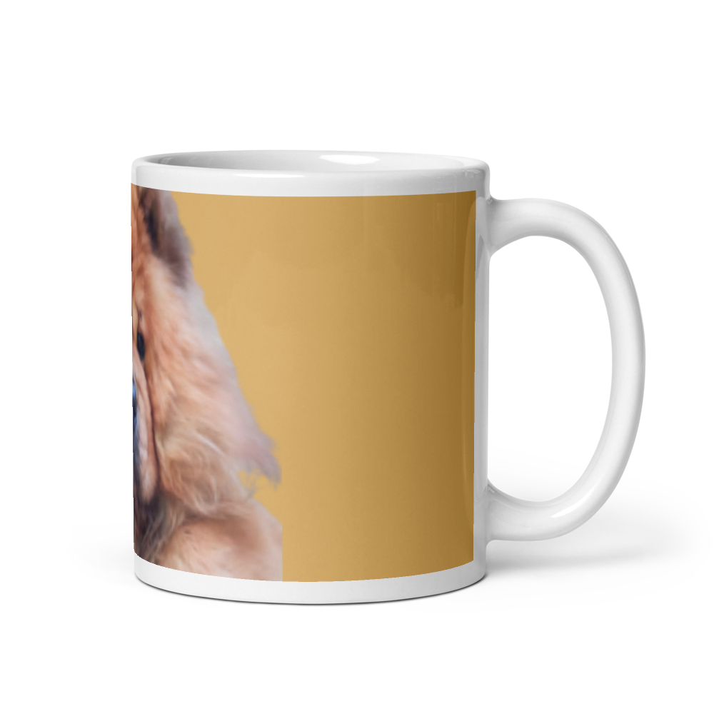 White glossy mug