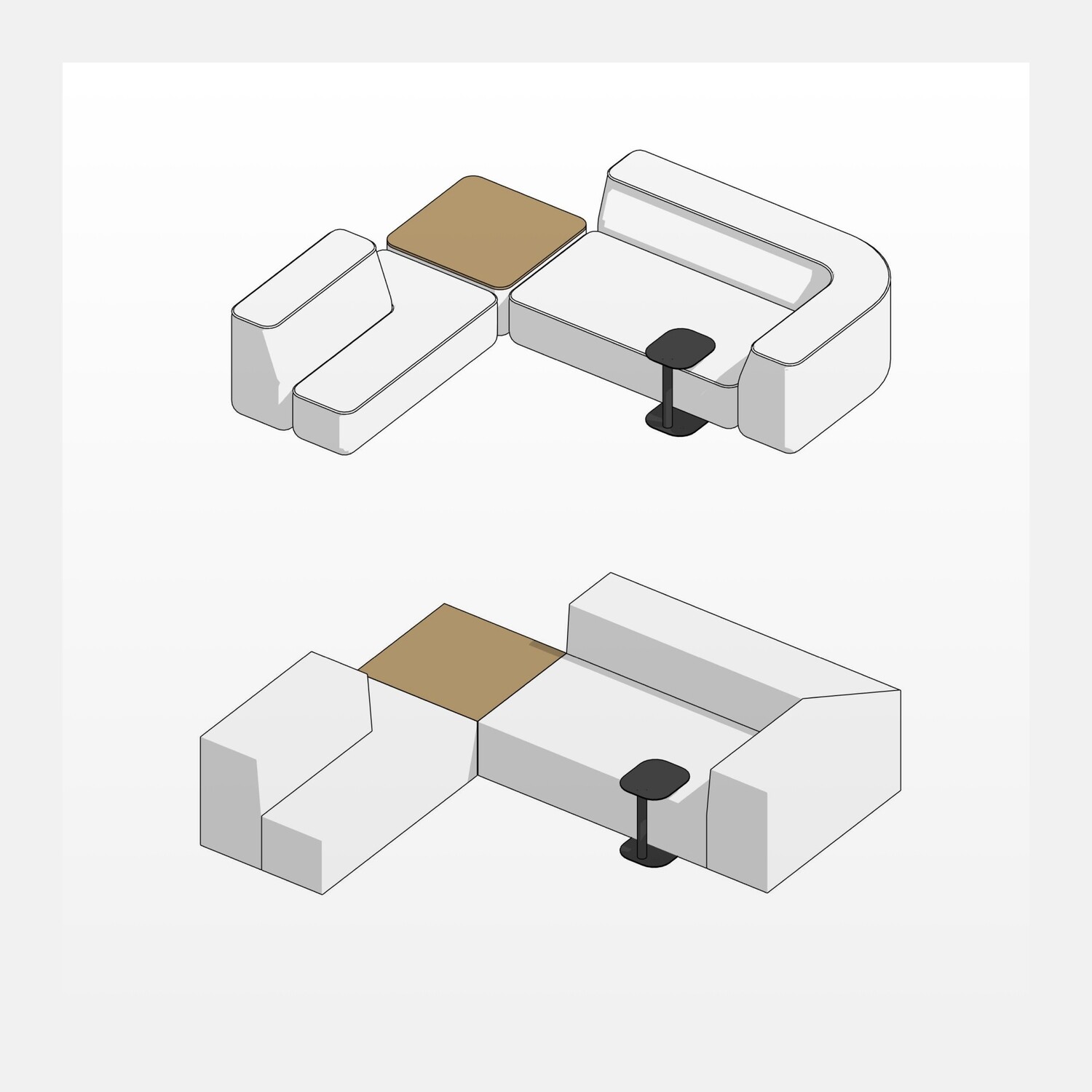 Modular sofa Revit Families