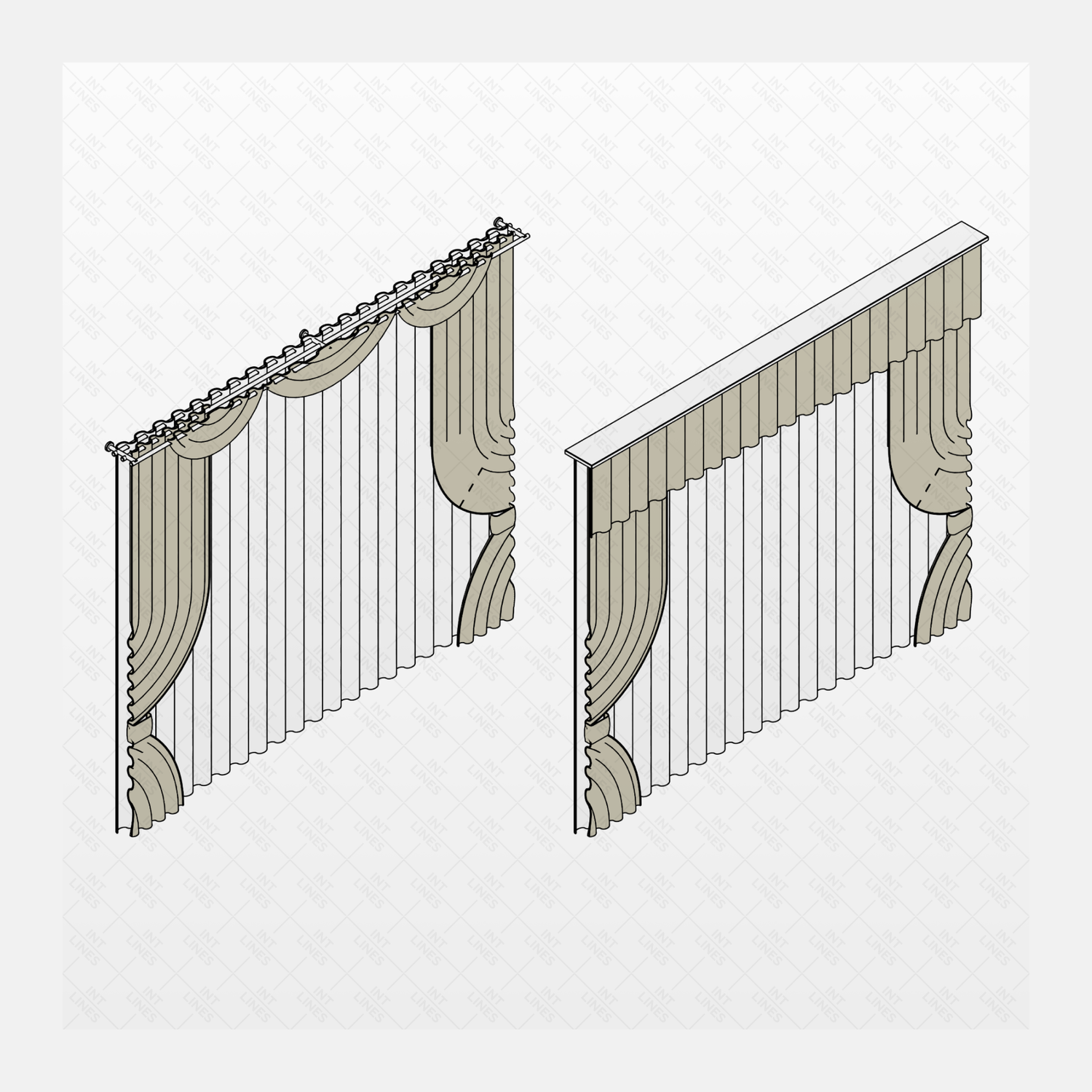 Сurtains and blinds Revit Families
