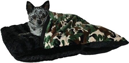 Pet Pockets 28&quot; x 21&quot; Plush Bedding Army Camo for Burrowing Pets