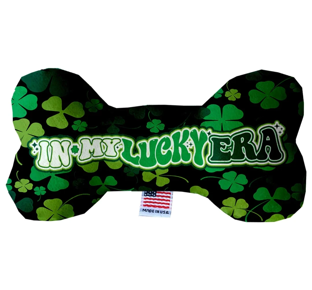&quot;In My Lucky Era&quot; Soft Plush Squeaker Pet Dog Valentines Toy
