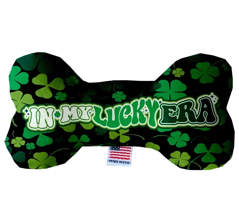 &quot;In My Lucky Era&quot; Soft Plush Squeaker Pet Dog Valentines Toy