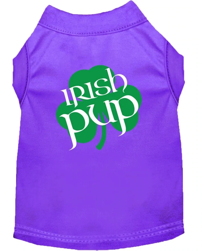 &quot;Irish Pup&quot; Screen print Pet Shirt - Various Colors XSmall - XXXLarge