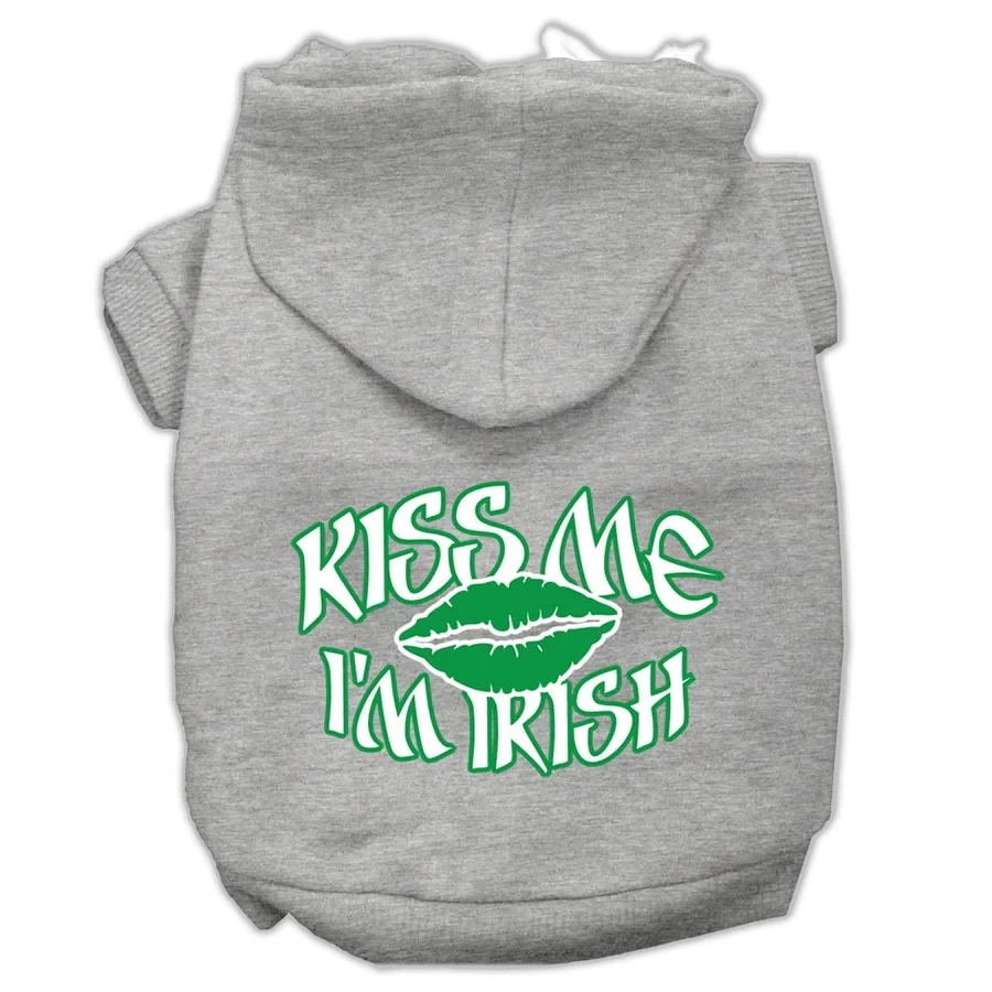 &quot;Kiss Me, I&#39;m Irish&quot; Dog or Cat Pet Hoodie - Various Colors sizes XSmall to  XXXLarge