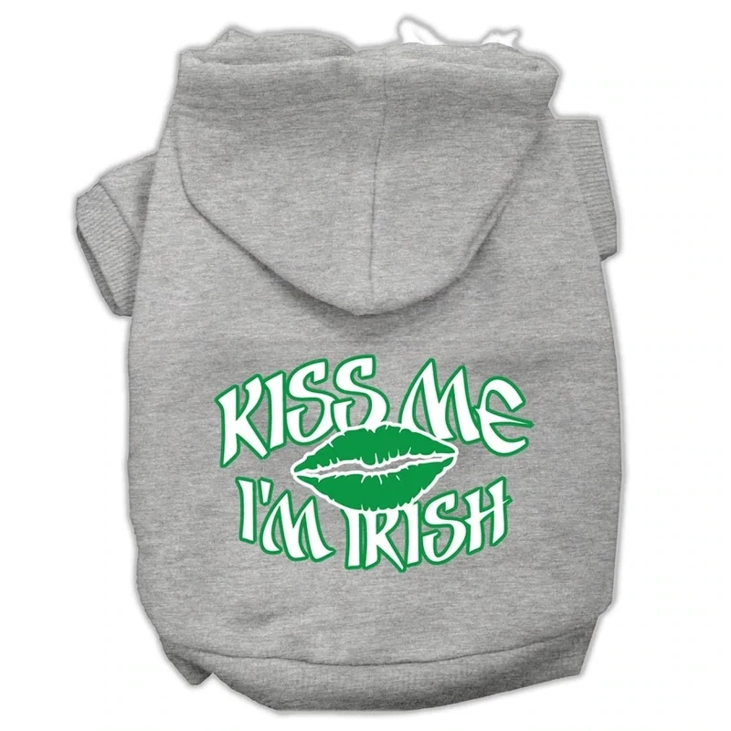 &quot;Kiss Me, I&#39;m Irish&quot; Dog or Cat Pet Hoodie - Various Colors sizes XSmall to  XXXLarge