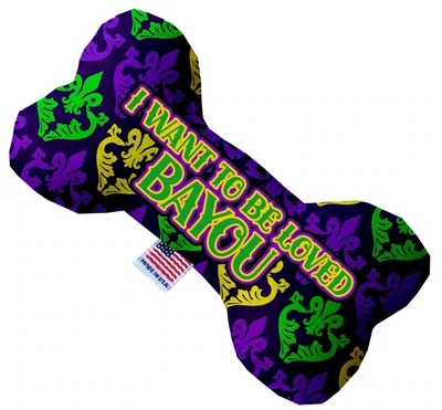 &quot;I Want To Be Loved Bayou&quot; Soft Plush Squeaker Pet Dog Valentines Toy