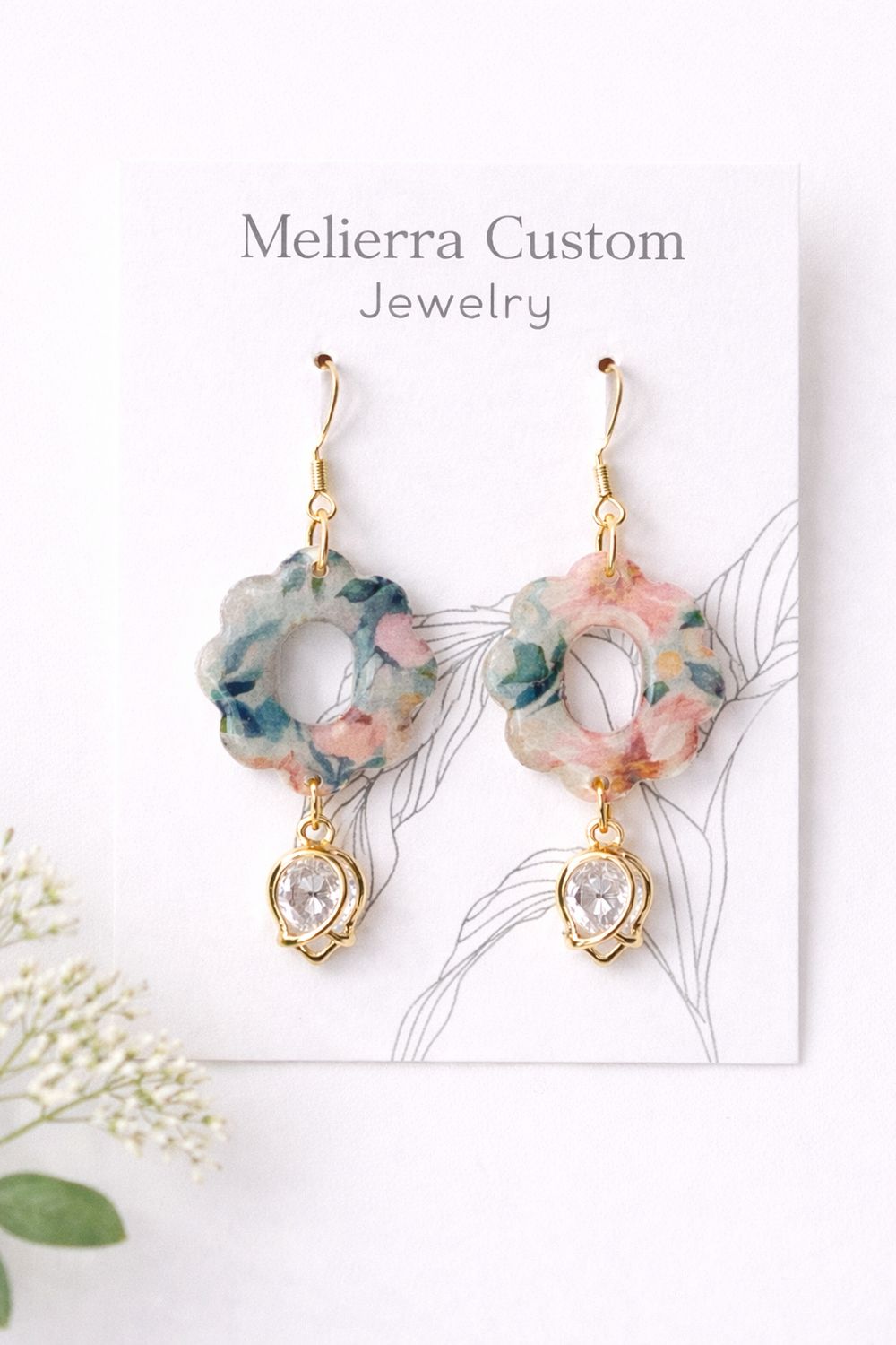 Floral/Gem Dangles