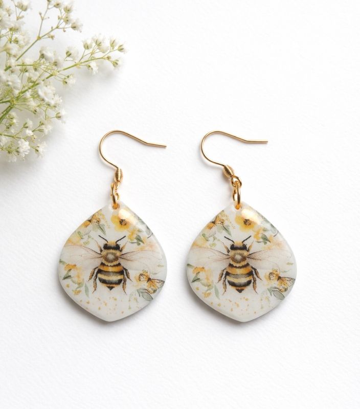 Golden Honey Bloom Dangles