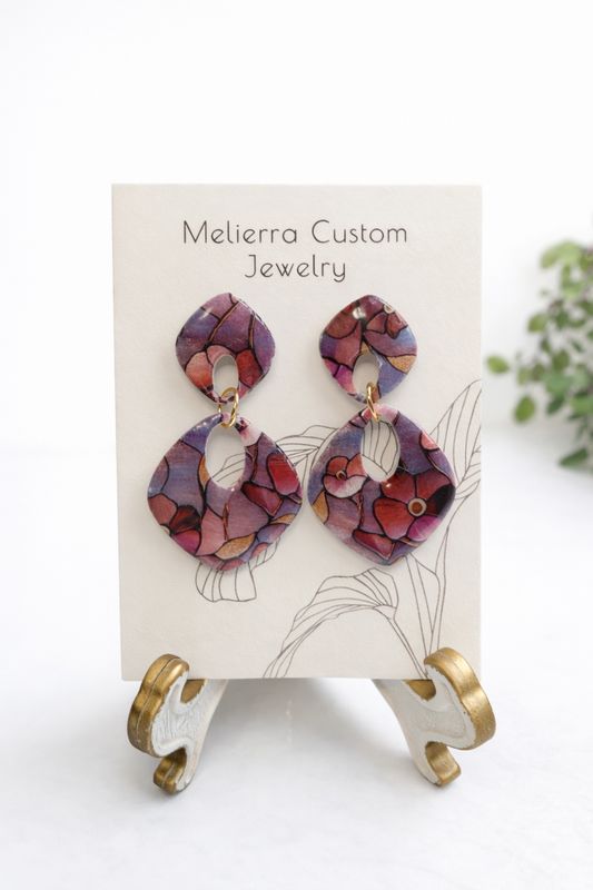 Wildflower Mosaic/Stained Glass Dangles
