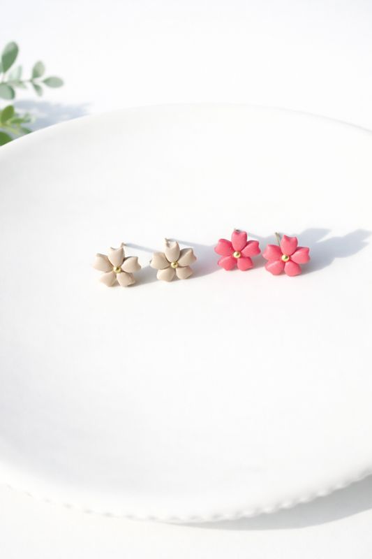 Blush &amp; Sand Blossom Studs