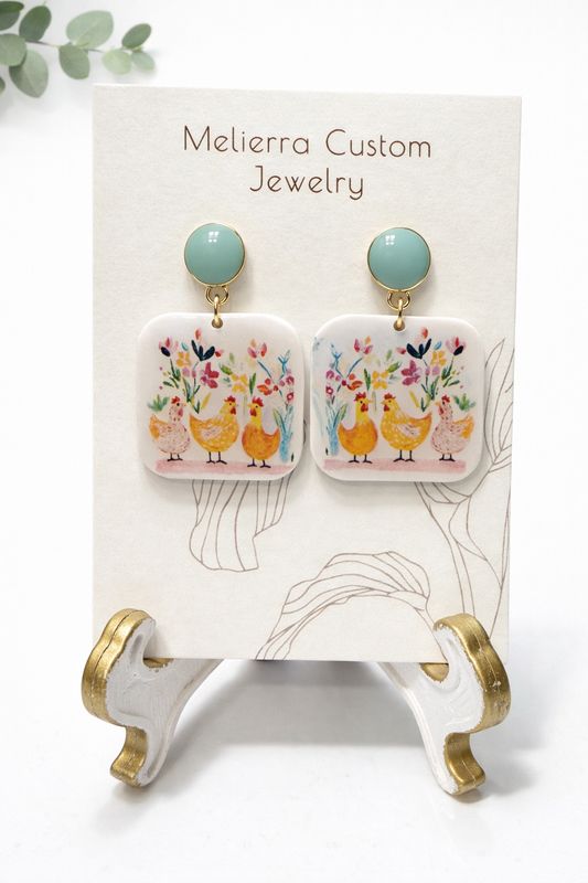 Farmhouse Bloom Chicken Dangles