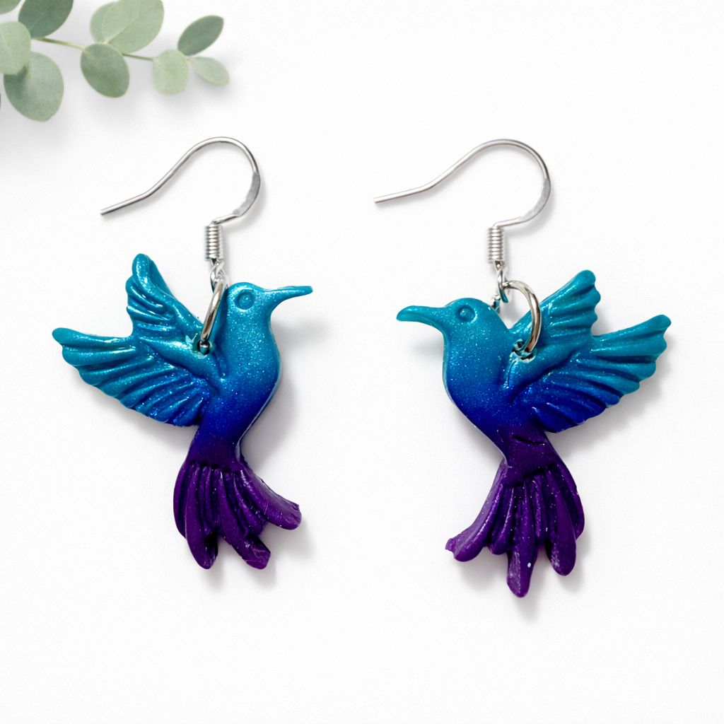 Midnight Hummingbird Dangles