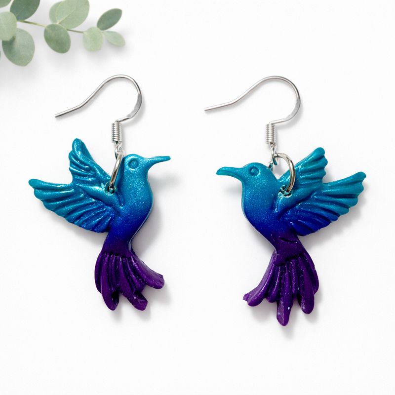 Midnight Hummingbird Dangles