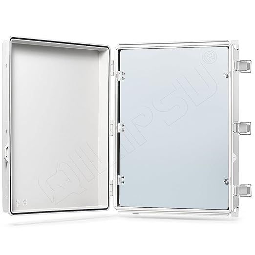 QILIPSU Hinged Cover Stainless Steel Latch Junction Box with Inner Door 20"x16.1"x7.9" D
