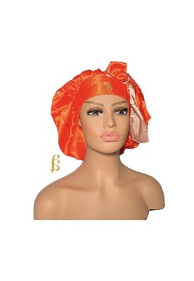 Orange Satin Bonnet
