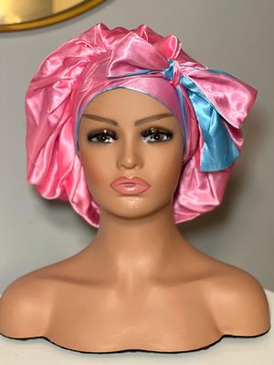 Pink Satin Bonnet