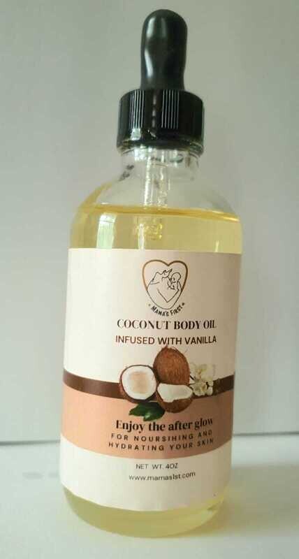 Mama&#39;s First Coconut Body Oil infused with Vanilla