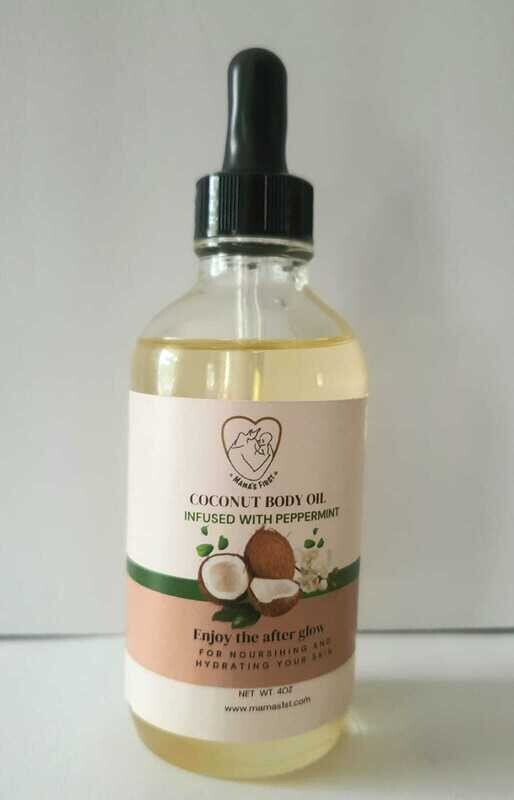 Mama&#39;s First Coconut Body Oil infused with Peppermint