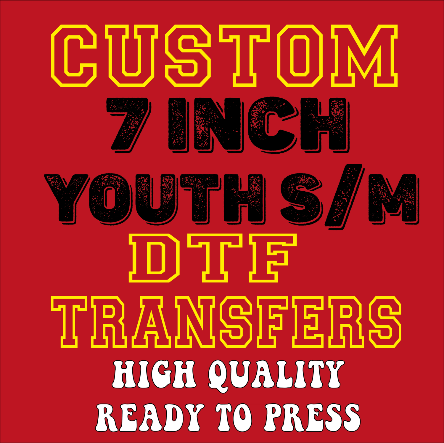 Direct to Film (DTF) Transfer 7&quot; (Width)