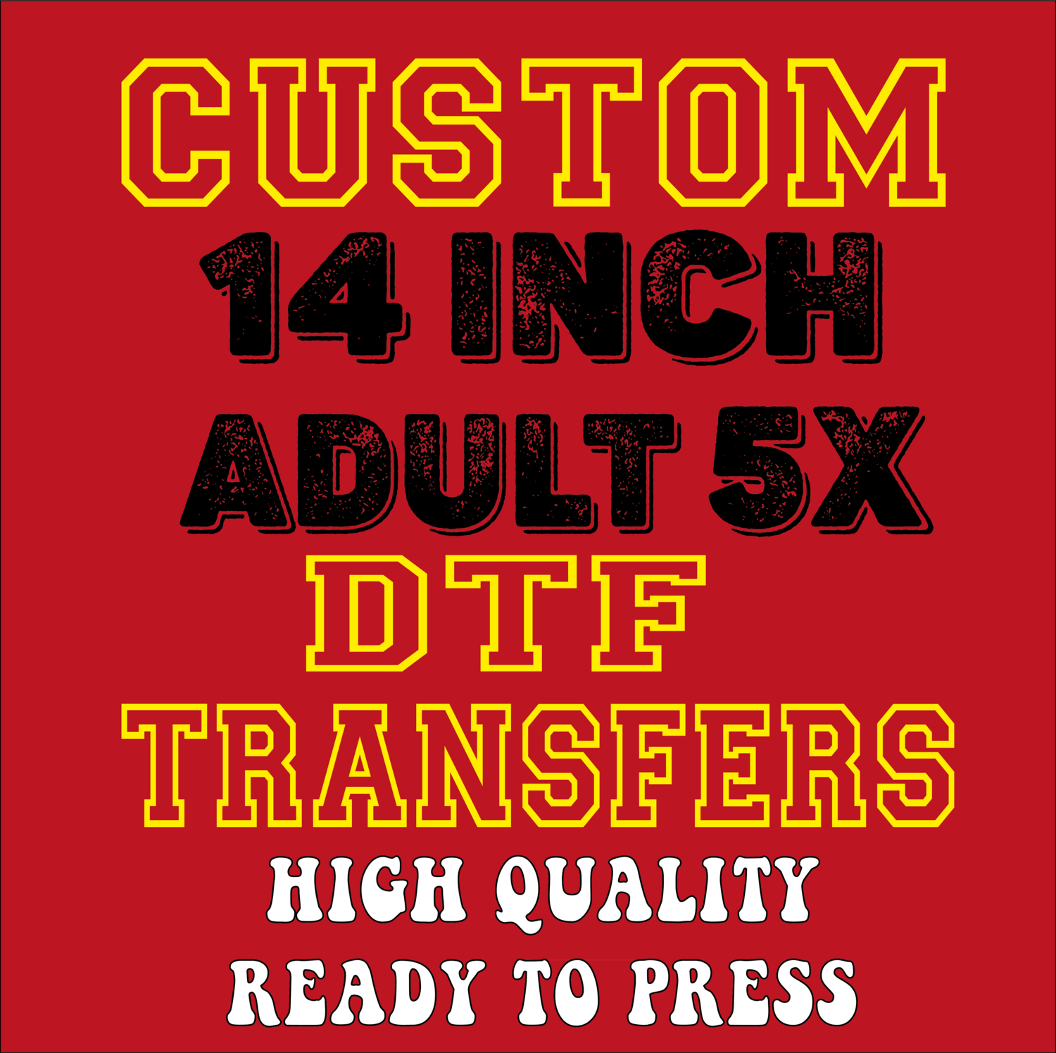 Direct to Film (DTF) Transfer 14&quot; (Width)