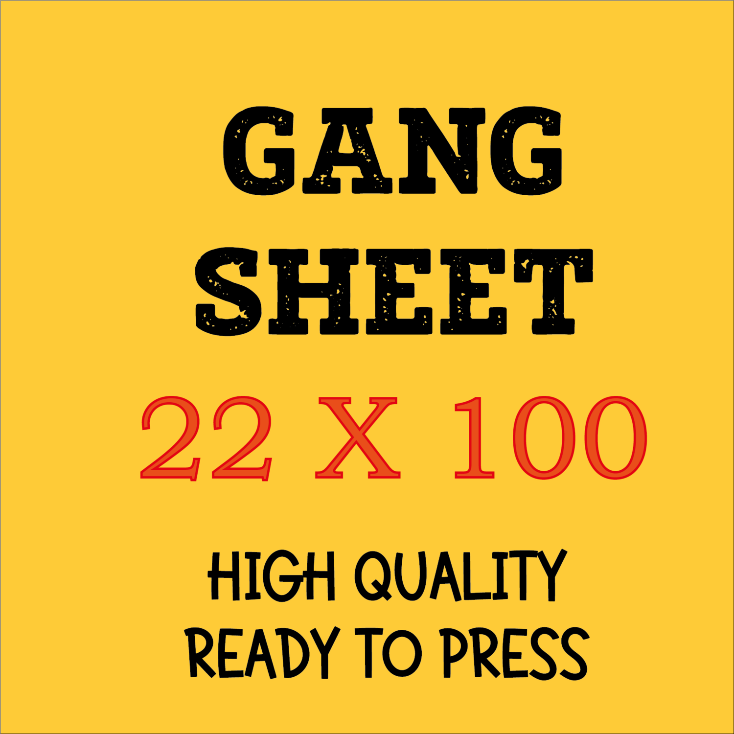 Dtf Transfer Gang Sheet (22x100 inches)