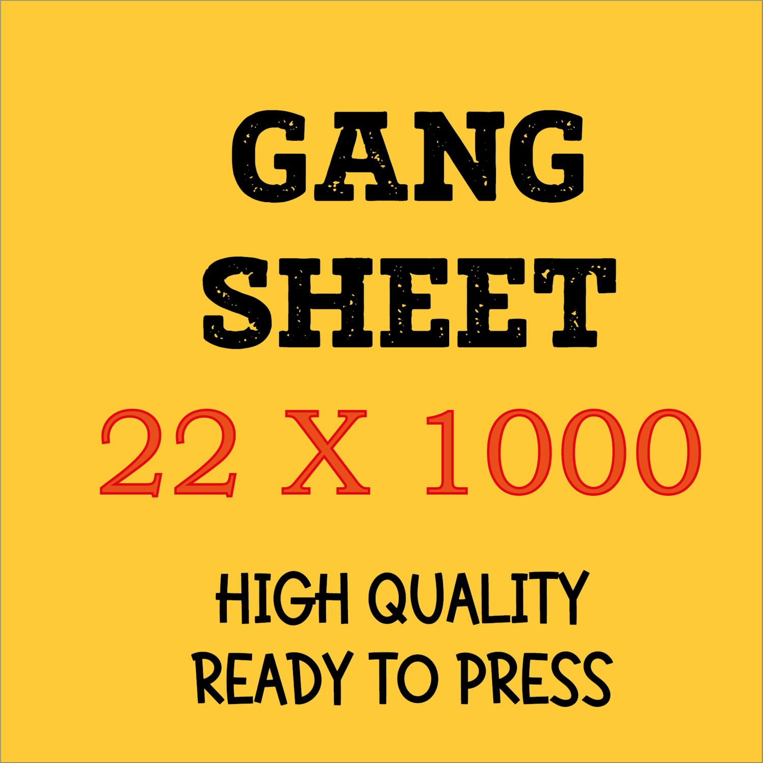 Dtf Transfer Gang Sheet (22x1000 inches)
