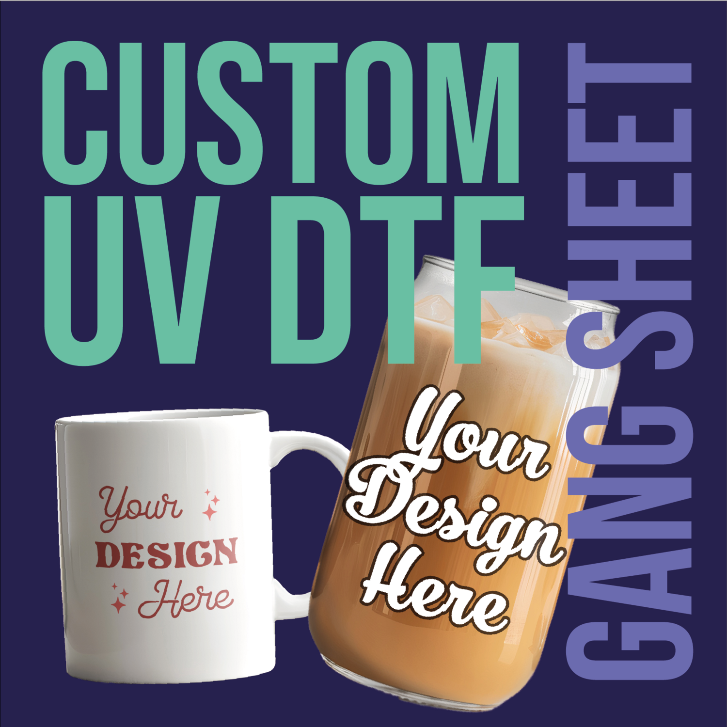 UV DTF Gangsheet  Transfers