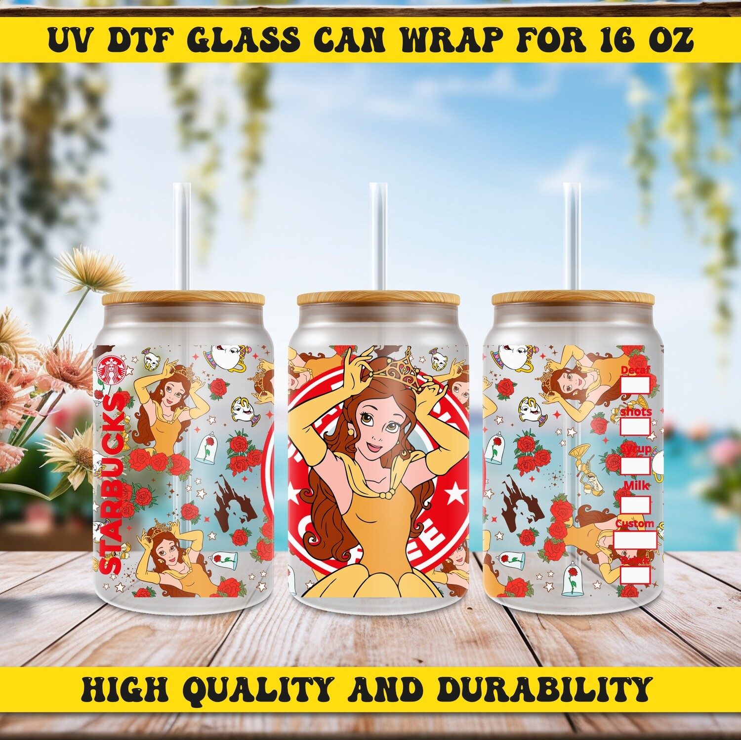 Starbucks Design UV DTF Ready To Apply for 16oz