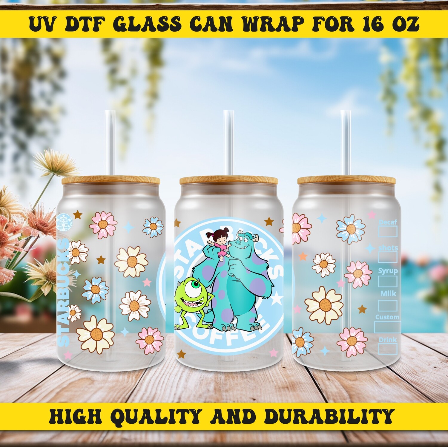 Starbucks Design UV DTF Ready To Apply for 16oz