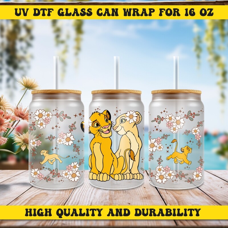 Cartoon Design UV DTF Ready To Apply for 16oz