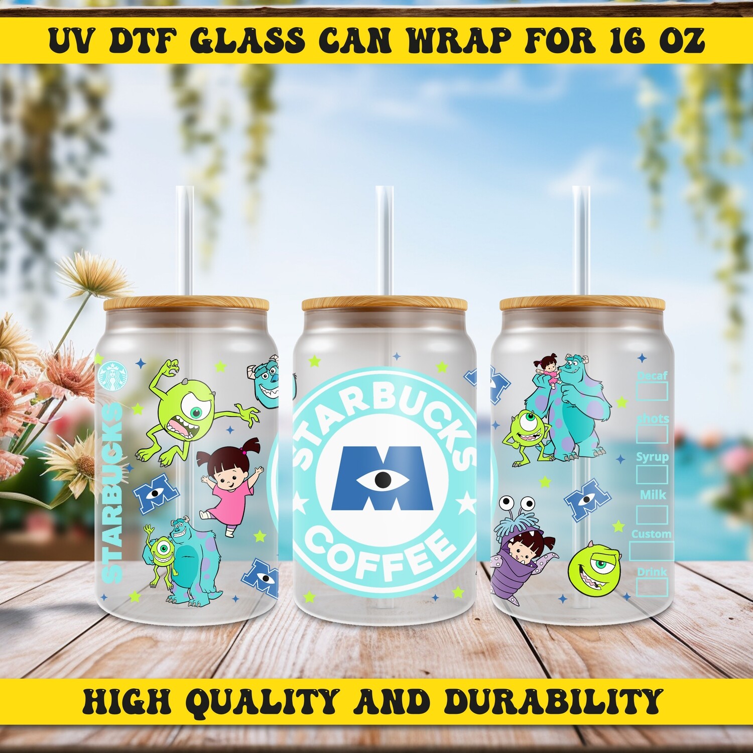 Starbucks Design UV DTF Ready To Apply for 16oz